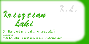 krisztian laki business card